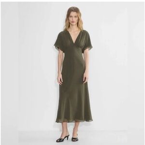 Aritzia Babaton Terrace Olive Green Dress XS